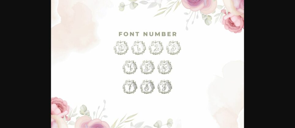 Monogram Roses Font Poster 7