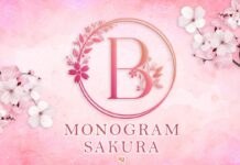 Monogram Sakura Font Poster 1