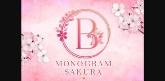 Monogram Sakura Font Poster 1