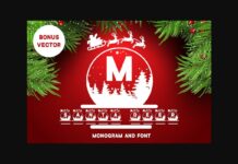 Monogram Santa Deer Font Poster 1