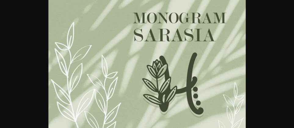 Monogram Sarasia Font Poster 3