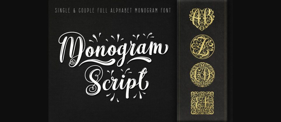 Monogram Script Font Poster 3