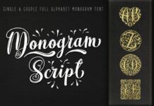 Monogram Script Font Poster 1