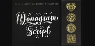 Monogram Script Font Poster 1