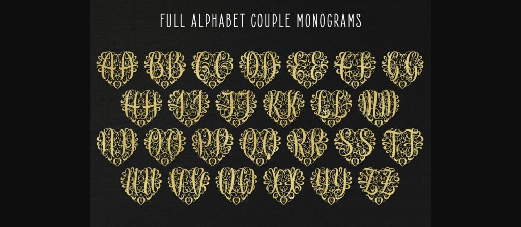 Monogram Script Font Poster 9