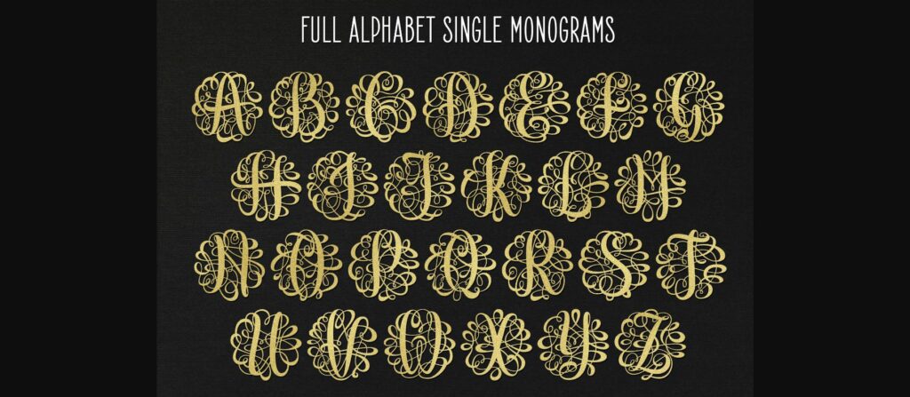 Monogram Script Font Poster 11