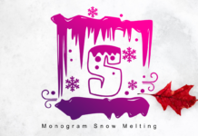 Monogram Snow Melting Font Poster 1