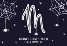 Monogram Spider Halloween Font Poster 1