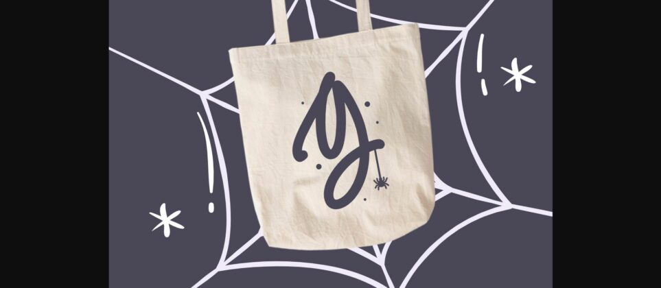 Monogram Spider Halloween Font Poster 6