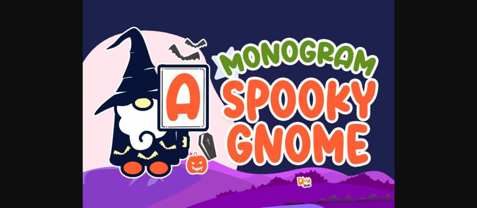 Monogram Spooky Gnome Font Poster 3