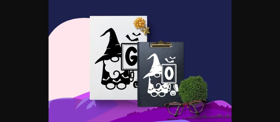 Monogram Spooky Gnome Font Poster 5