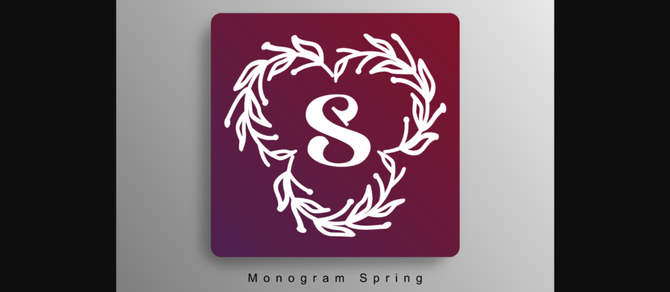 Monogram Spring Font Poster 3
