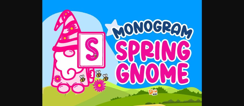 Monogram Spring Gnome Font Poster 3