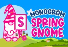 Monogram Spring Gnome Font Poster 1