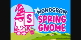 Monogram Spring Gnome Font Poster 1