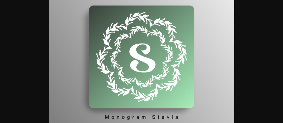 Monogram Stevia Font Poster 3