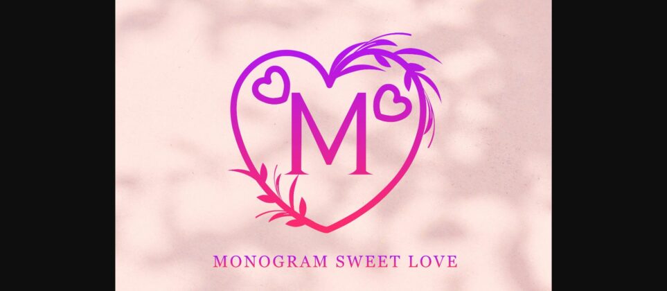 Monogram Sweet Love Font Poster 3