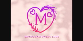 Monogram Sweet Love Font Poster 1