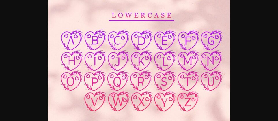 Monogram Sweet Love Font Poster 7