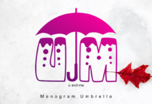 Monogram Umbrella Font Poster 1