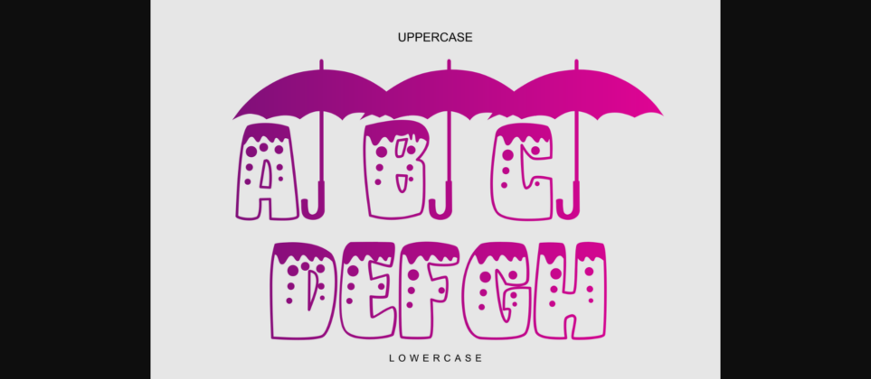 Monogram Umbrella Font Poster 7