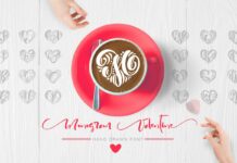 Monogram Valentine Font Poster 1