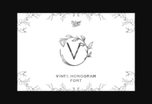 Monogram Vine Letter Font Poster 1