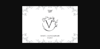 Monogram Vine Letter Font Poster 1