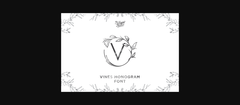 Monogram Vine Letter Font Poster 1