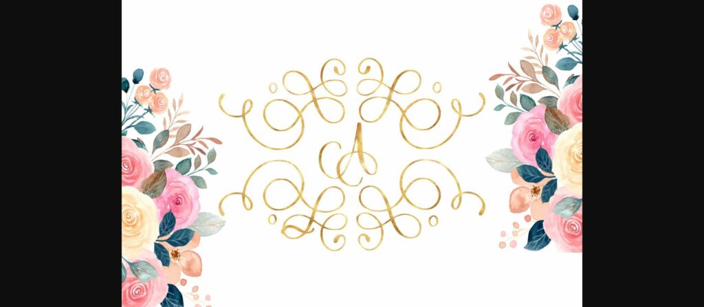 Monogram Wedding Font Poster 4