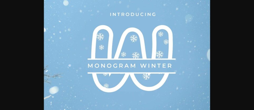 Monogram Winter Font Poster 3