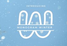 Monogram Winter Font Poster 1