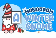 Monogram Winter Gnome Font Poster 1