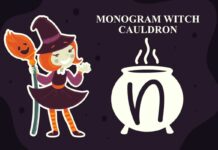 Monogram Witch Cauldron Font Poster 1