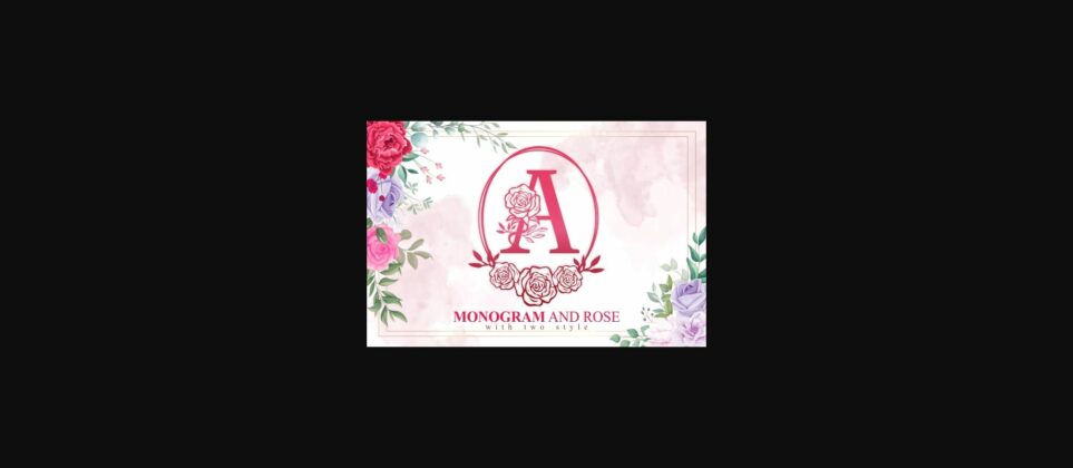 Monogram and Rose Font Poster 3