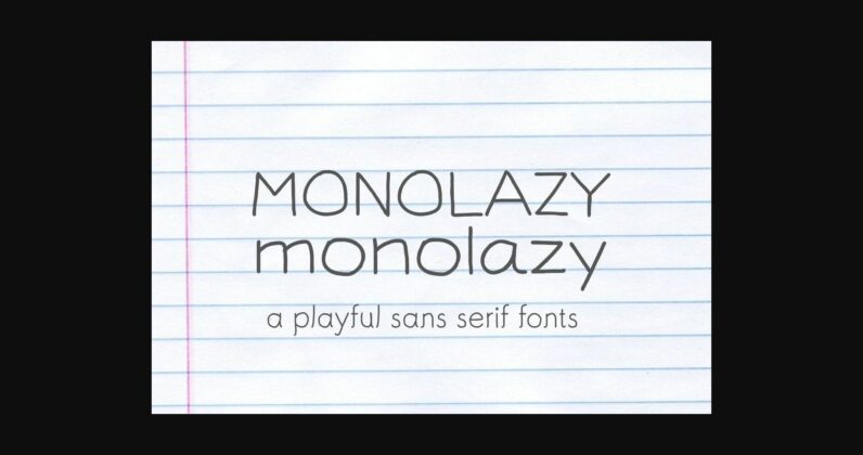 Monolazy Font Poster 3