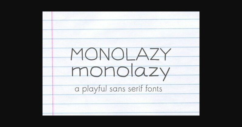 Monolazy Font Poster 3
