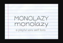 Monolazy Font Poster 1