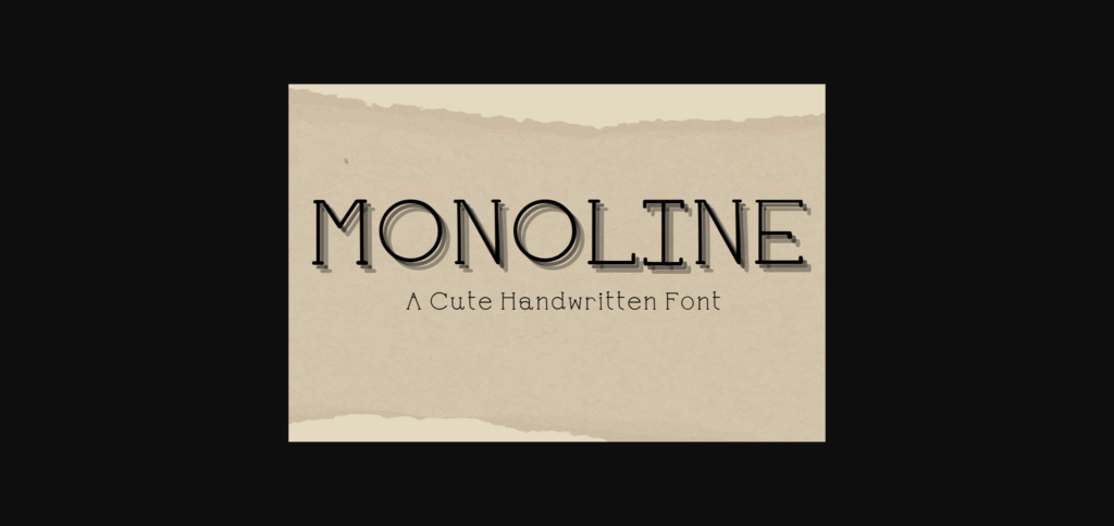 Monoline Font Poster 3