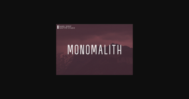 Monomalith Font Poster 3