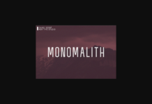 Monomalith Font Poster 1
