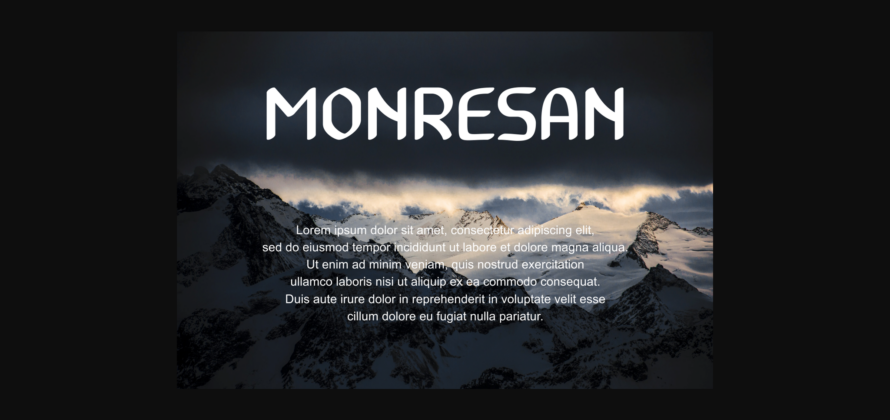 Monresan Font Poster 2