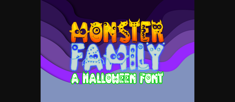 Monster Family Font Poster 3