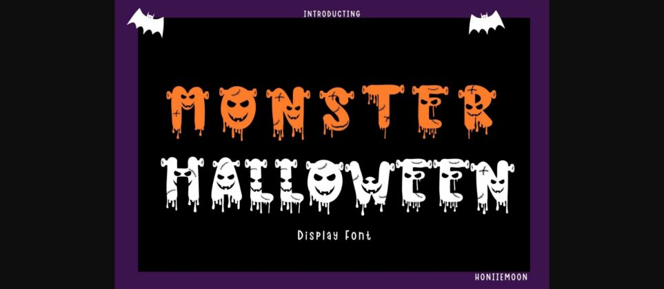 Monster Halloween Font Poster 3