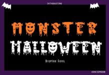 Monster Halloween Font Poster 1
