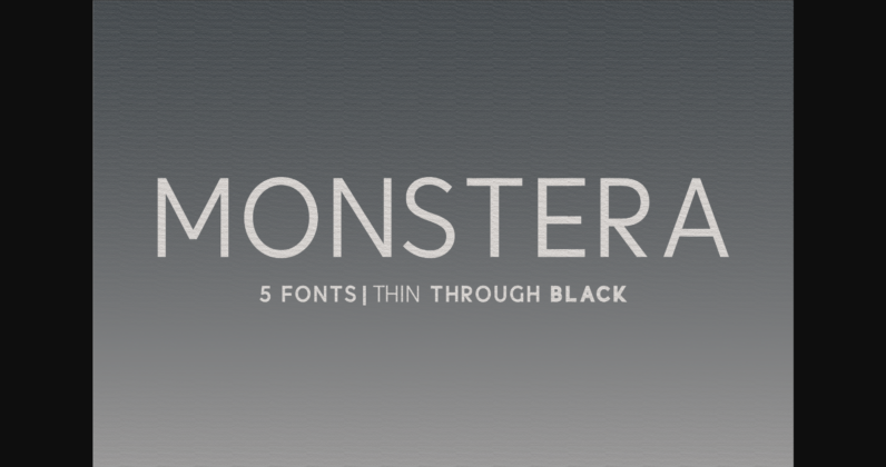 Monstera Font Poster 3