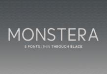 Monstera Font Poster 1