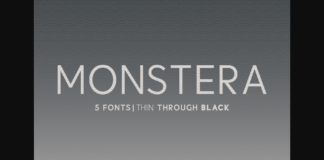 Monstera Font Poster 1