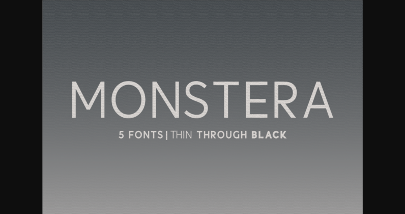 Monstera Font Poster 1