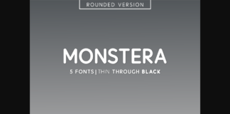 Monstera Font Poster 1
